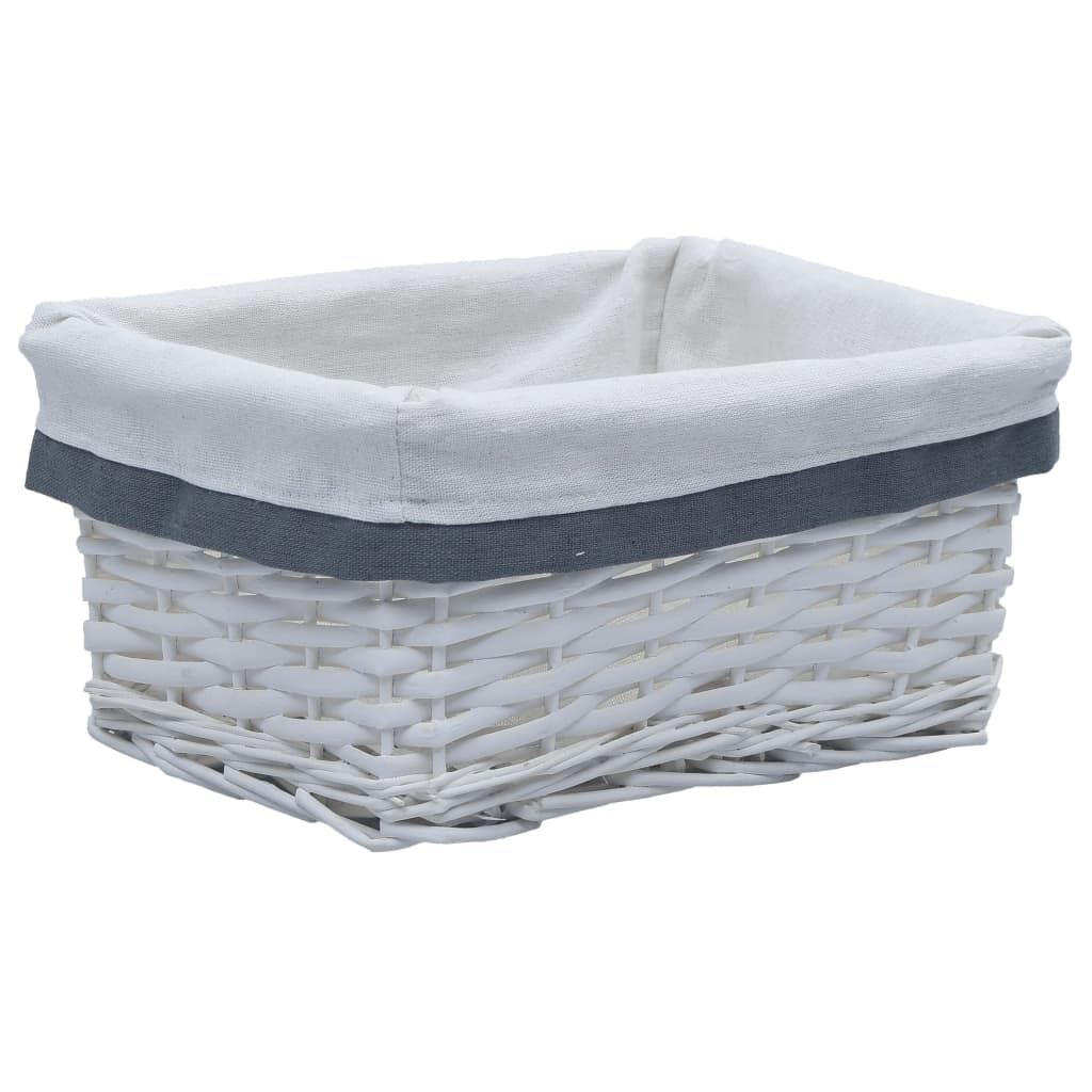 3 Piece Stackable Basket Set White Willow- Household Storage Boxes - HomeShopIreland - Home Shop Ireland - Household Storage Boxes - 3 Piece Stackable Basket Set White Willow