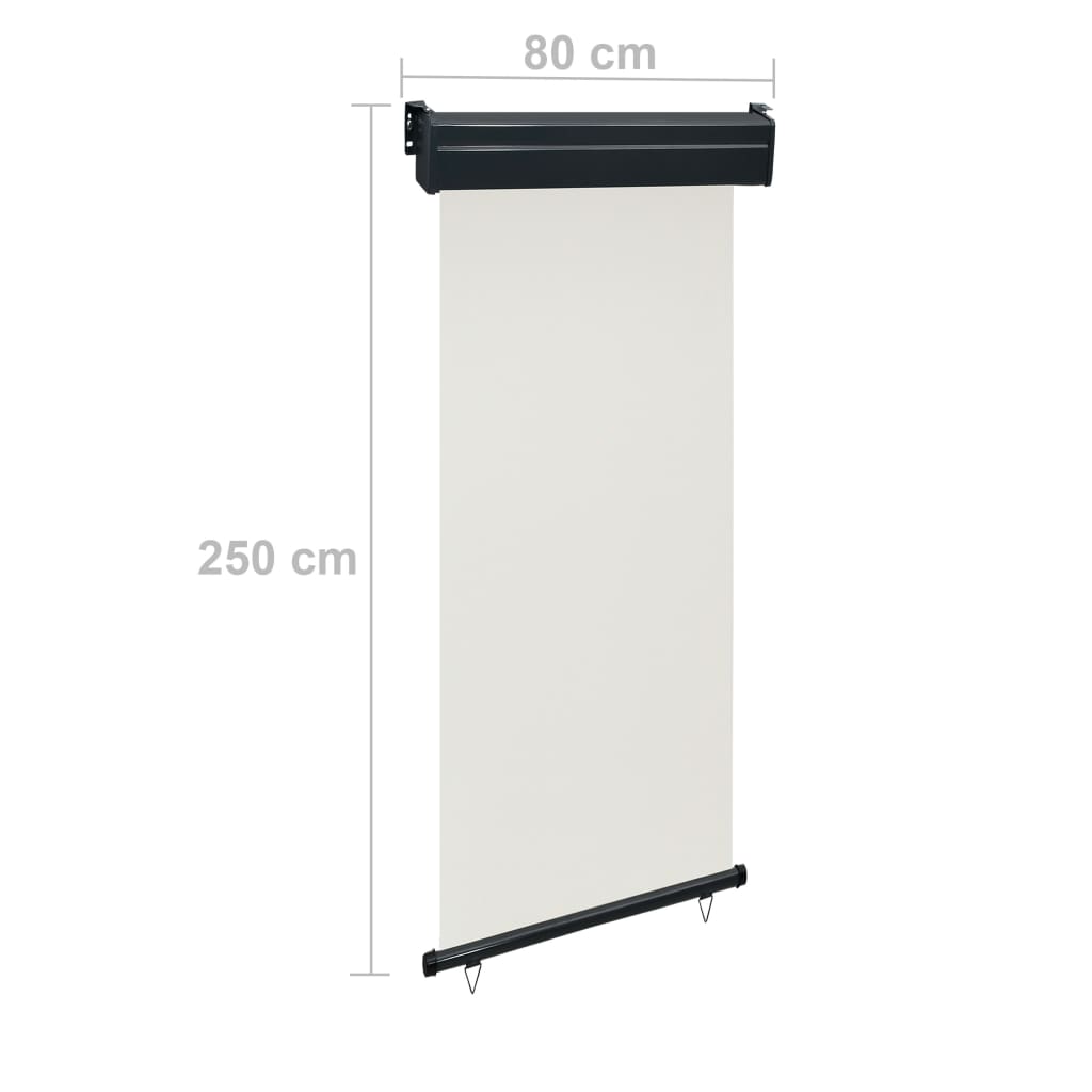 Balcony Side Awning 80x250 cm Cream- Outdoor Umbrellas & Sunshades - HomeShopIreland - Home Shop Ireland - Outdoor Umbrellas & Sunshades - Balcony Side Awning 80x250 cm Cream