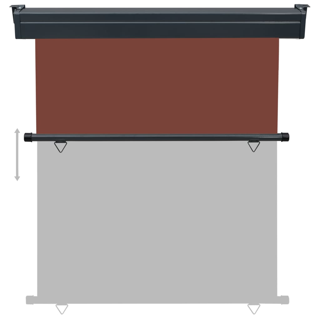 Balcony Side Awning 170x250 cm Brown- Outdoor Umbrellas & Sunshades - HomeShopIreland - Home Shop Ireland - Outdoor Umbrellas & Sunshades - Balcony Side Awning 170x250 cm Brown