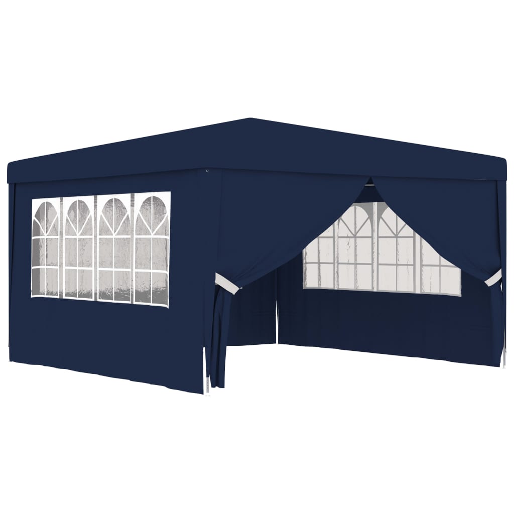 Professional Party Tent with Side Walls 4x4 m Blue 90 g/m?- Canopies & Gazebos - HomeShopIreland - Home Shop Ireland - Canopies & Gazebos - Professional Party Tent with Side Walls 4x4 m Blue 90 g/m?