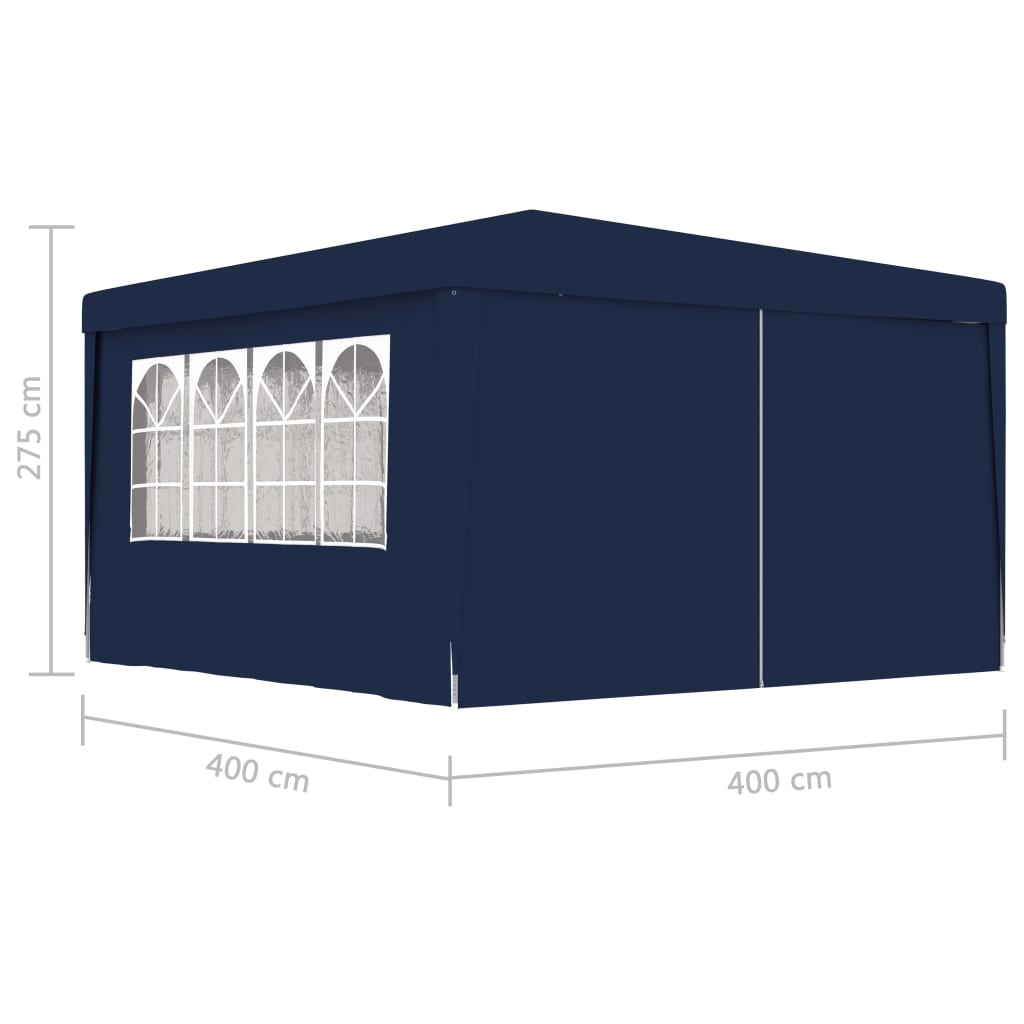 Professional Party Tent with Side Walls 4x4 m Blue 90 g/m?- Canopies & Gazebos - HomeShopIreland - Home Shop Ireland - Canopies & Gazebos - Professional Party Tent with Side Walls 4x4 m Blue 90 g/m?