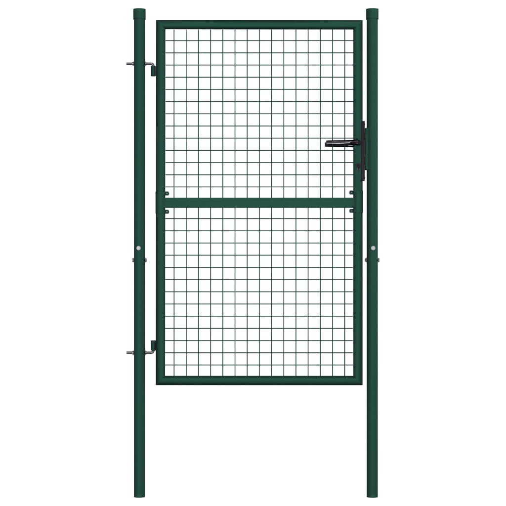 Fence Gate Steel 100x125 cm Green- Gates - HomeShopIreland - Home Shop Ireland - Gates - Fence Gate Steel 100x125 cm Green