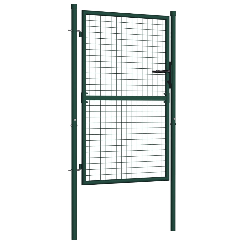 Fence Gate Steel 100x125 cm Green- Gates - HomeShopIreland - Home Shop Ireland - Gates - Fence Gate Steel 100x125 cm Green