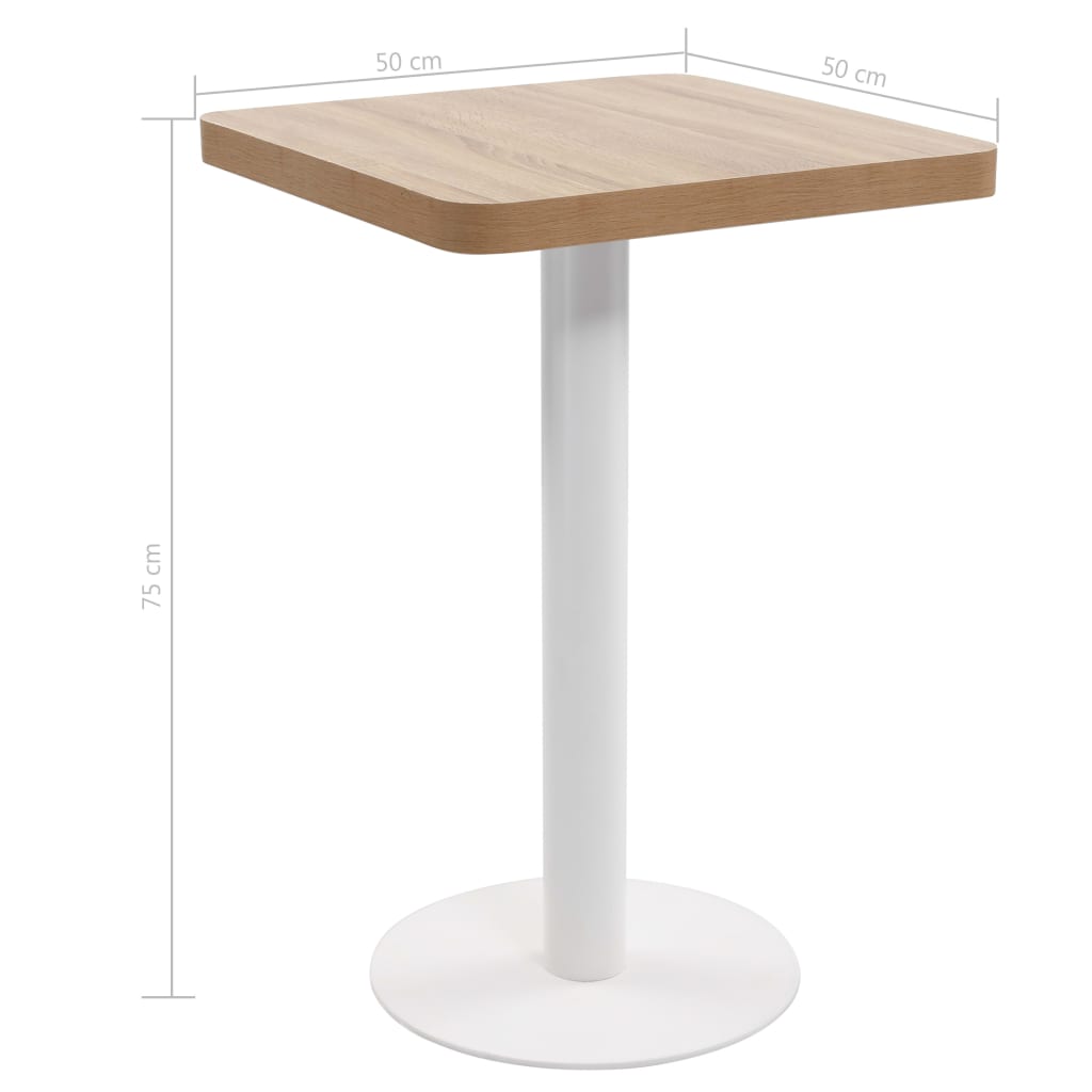 Bistro Table Light Brown 50x50 cm MDF- Kitchen & Dining Room Tables - HomeShopIreland - Home Shop Ireland - Kitchen & Dining Room Tables - Bistro Table Light Brown 50x50 cm MDF