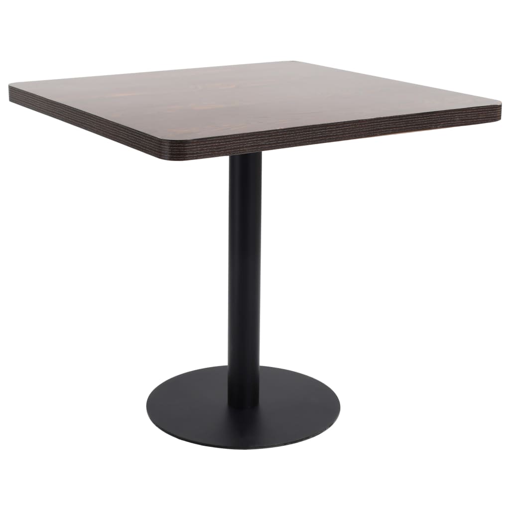 Bistro Table Dark Brown 80X80 cm MDF- Kitchen & Dining Room Tables - HomeShopIreland - Home Shop Ireland - Kitchen & Dining Room Tables - Bistro Table Dark Brown 80X80 cm MDF