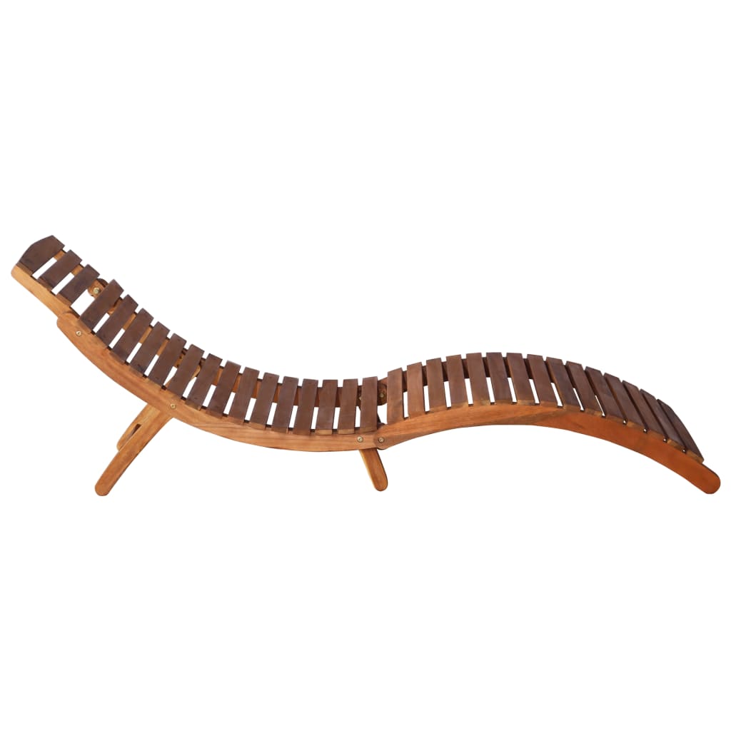 Sunlounger with Table Solid Acacia Wood Brown- Sunloungers - HomeShopIreland - Home Shop Ireland - Sunloungers - Sunlounger with Table Solid Acacia Wood Brown