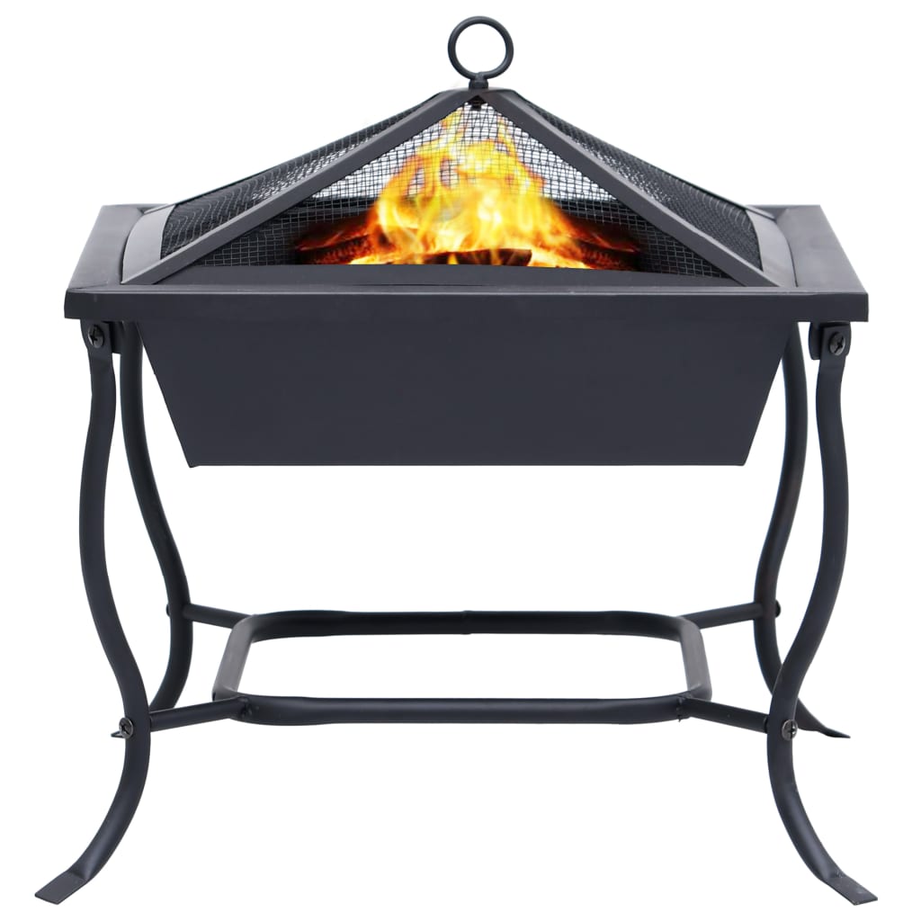 Fire Pit Black 45x45x45 cm Steel- Fireplaces - HomeShopIreland - Home Shop Ireland - Fireplaces - Fire Pit Black 45x45x45 cm Steel