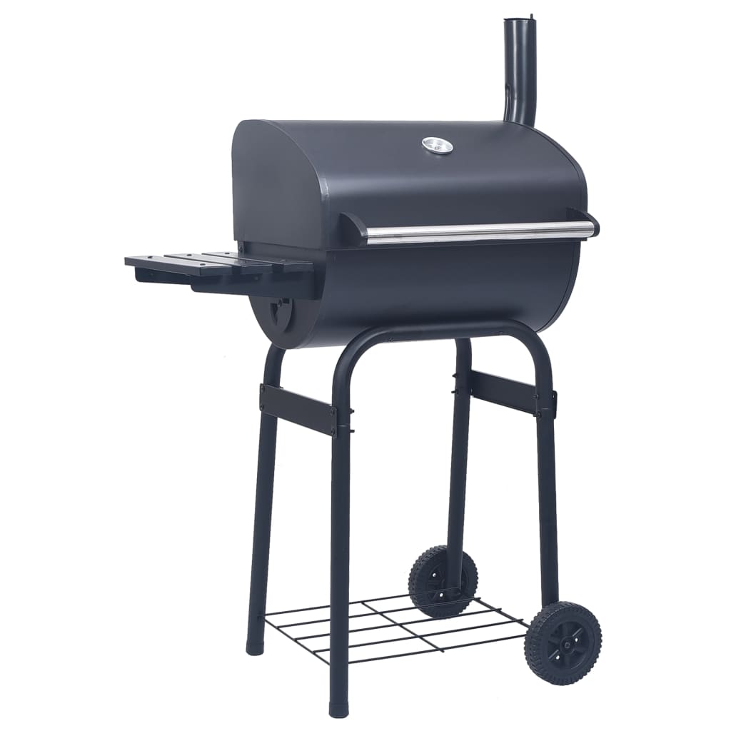 Charcoal BBQ Grill Smoker with Bottom Shelf Black- Outdoor Grills - HomeShopIreland - Home Shop Ireland - Outdoor Grills - Charcoal BBQ Grill Smoker with Bottom Shelf Black