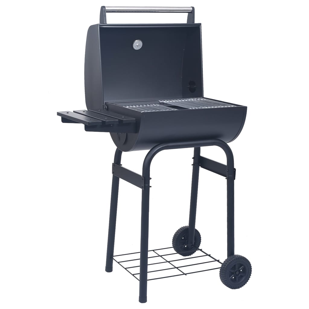 Charcoal BBQ Grill Smoker with Bottom Shelf Black- Outdoor Grills - HomeShopIreland - Home Shop Ireland - Outdoor Grills - Charcoal BBQ Grill Smoker with Bottom Shelf Black