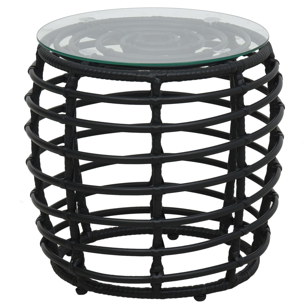 3 Piece Bistro Set Poly Rattan Black- Outdoor Furniture Sets - HomeShopIreland - Home Shop Ireland - Outdoor Furniture Sets - 3 Piece Bistro Set Poly Rattan Black