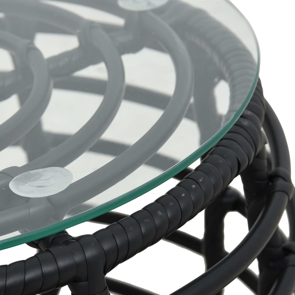 3 Piece Bistro Set Poly Rattan Black- Outdoor Furniture Sets - HomeShopIreland - Home Shop Ireland - Outdoor Furniture Sets - 3 Piece Bistro Set Poly Rattan Black