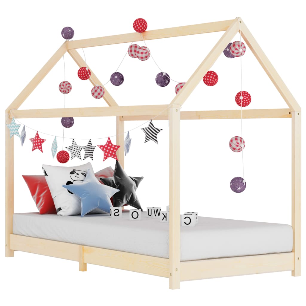 Kids Bed Frame Solid Pine Wood 90x200 cm- Cots & Toddler Beds - HomeShopIreland - Home Shop Ireland - Cots & Toddler Beds - Kids Bed Frame Solid Pine Wood 90x200 cm