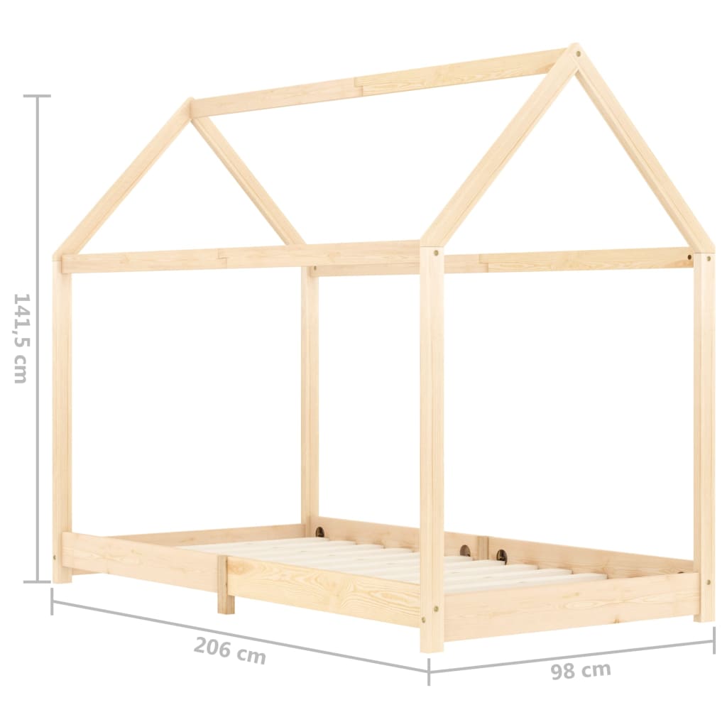 Kids Bed Frame Solid Pine Wood 90x200 cm- Cots & Toddler Beds - HomeShopIreland - Home Shop Ireland - Cots & Toddler Beds - Kids Bed Frame Solid Pine Wood 90x200 cm