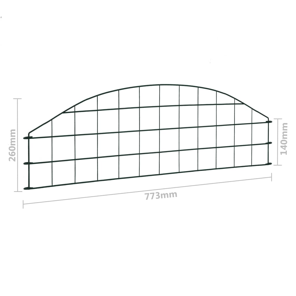 Arched Pond Fence Set 77.3x26 cm Green- Fence Panels - HomeShopIreland - Home Shop Ireland - Fence Panels - Arched Pond Fence Set 77.3x26 cm Green