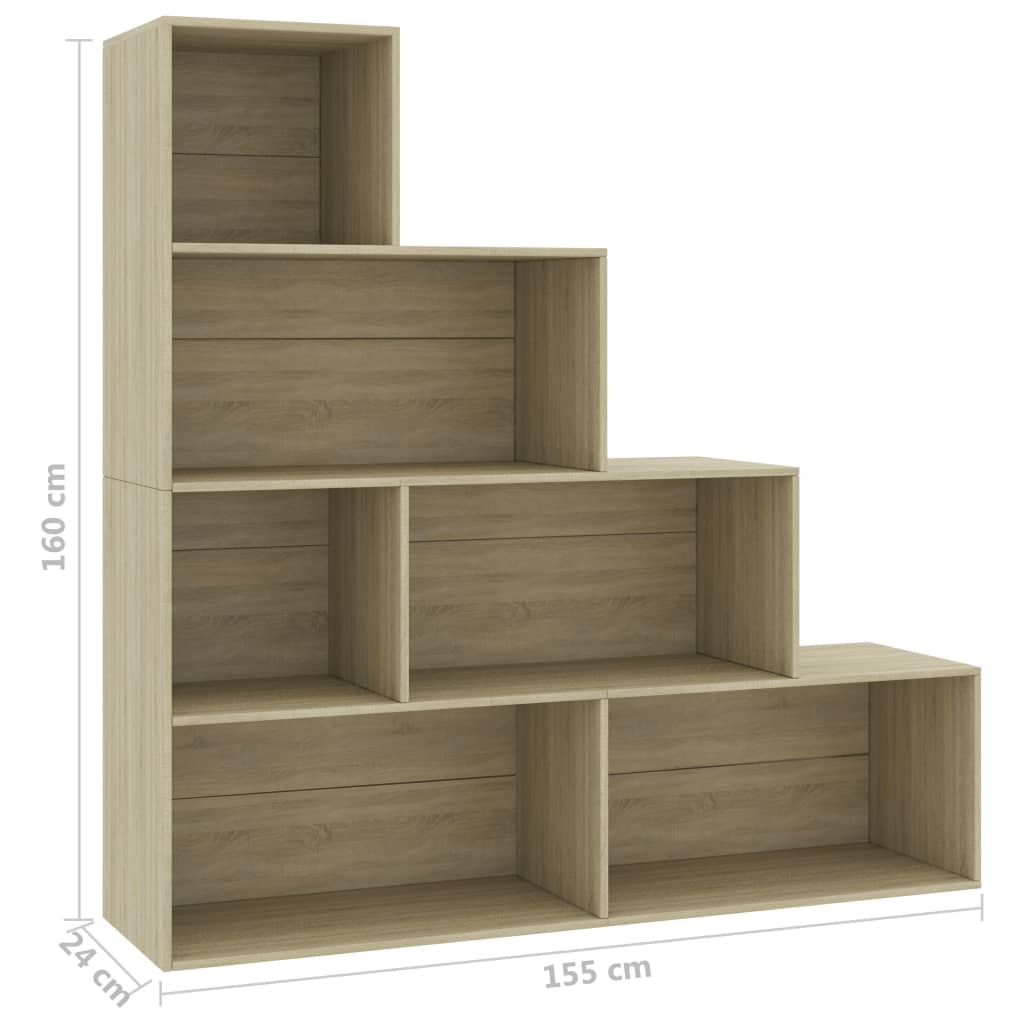 Book Cabinet/Room Divider Sonoma Oak 155x24x160 cm Chipboard- Bookcases & Standing Shelves - HomeShopIreland - Home Shop Ireland - Bookcases & Standing Shelves - Book Cabinet/Room Divider Sonoma Oak 155x24x160 cm Chipboard
