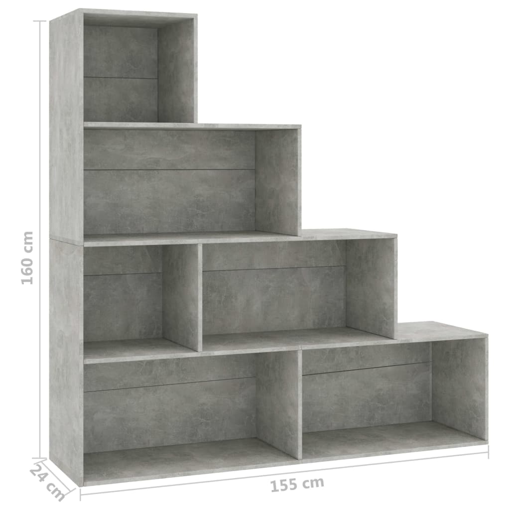 Book Cabinet/Room Divider Concrete Grey 155x24x160 cm Chipboard- Bookcases & Standing Shelves - HomeShopIreland - Home Shop Ireland - Bookcases & Standing Shelves - Book Cabinet/Room Divider Concrete Grey 155x24x160 cm Chipboard