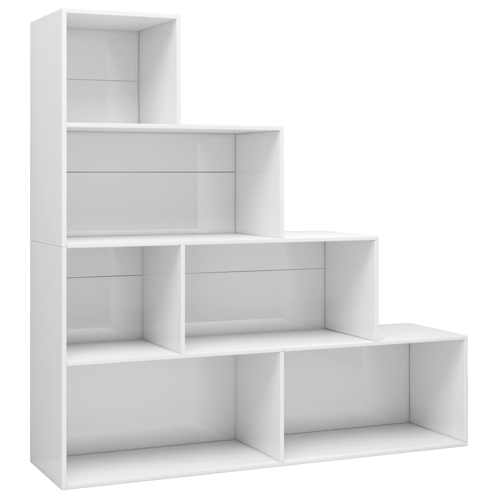 Book Cabinet/Room Divider High Gloss White 155x24x160 cm Chipboard- Bookcases & Standing Shelves - HomeShopIreland - Home Shop Ireland - Bookcases & Standing Shelves - Book Cabinet/Room Divider High Gloss White 155x24x160 cm Chipboard