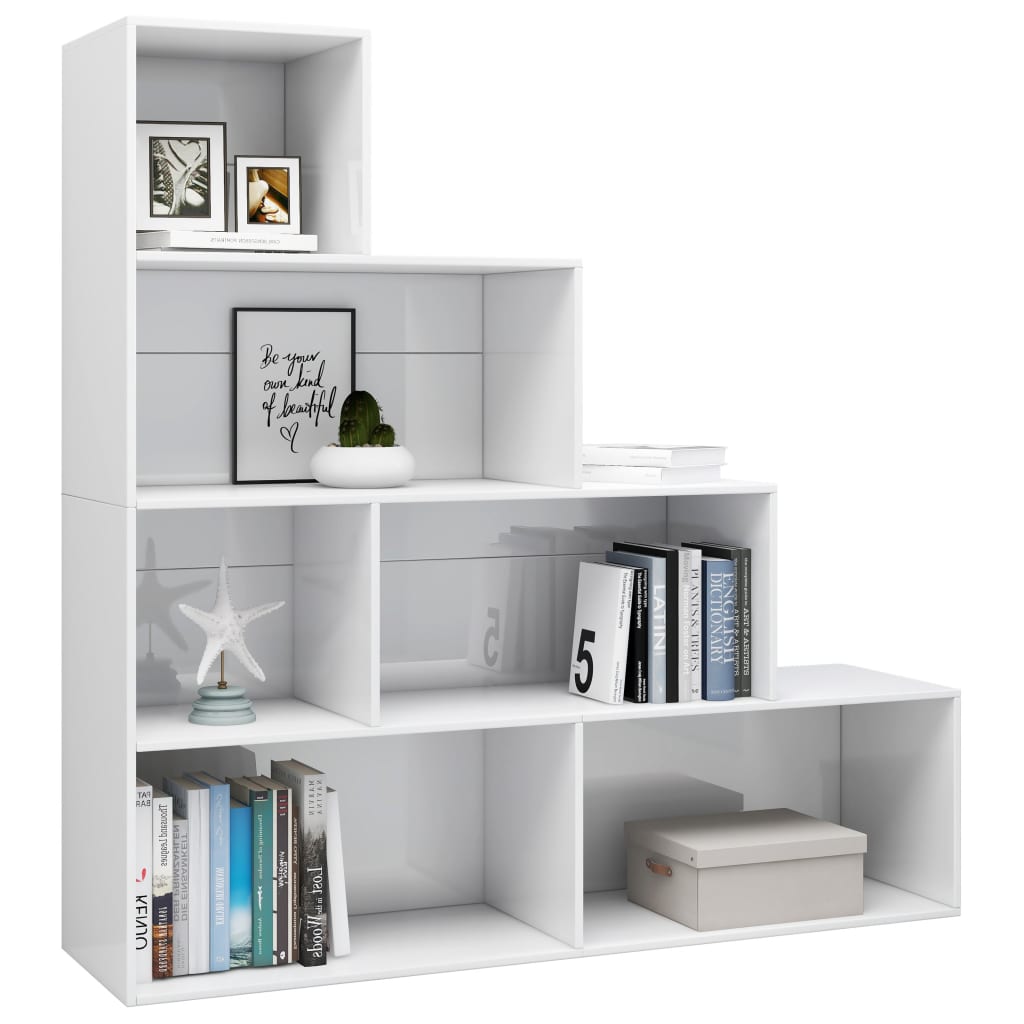 Book Cabinet/Room Divider High Gloss White 155x24x160 cm Chipboard- Bookcases & Standing Shelves - HomeShopIreland - Home Shop Ireland - Bookcases & Standing Shelves - Book Cabinet/Room Divider High Gloss White 155x24x160 cm Chipboard