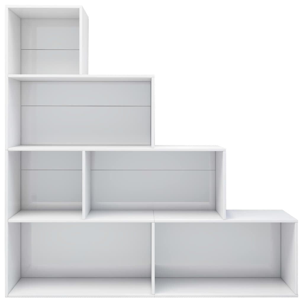 Book Cabinet/Room Divider High Gloss White 155x24x160 cm Chipboard- Bookcases & Standing Shelves - HomeShopIreland - Home Shop Ireland - Bookcases & Standing Shelves - Book Cabinet/Room Divider High Gloss White 155x24x160 cm Chipboard