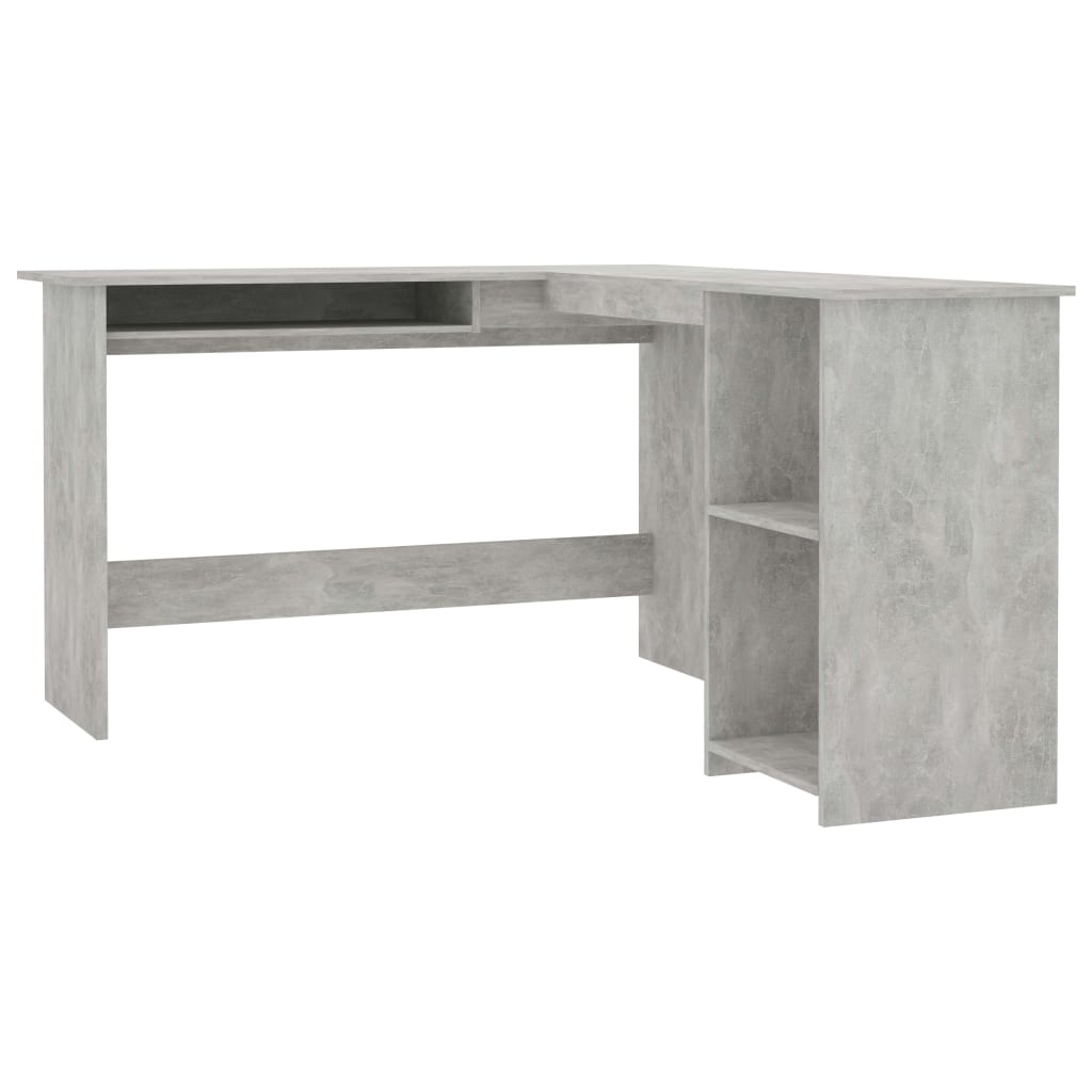 L-Shaped Corner Desk Concrete Grey 120x140x75 cm Chipboard- Desks - HomeShopIreland - Home Shop Ireland - Desks - L-Shaped Corner Desk Concrete Grey 120x140x75 cm Chipboard