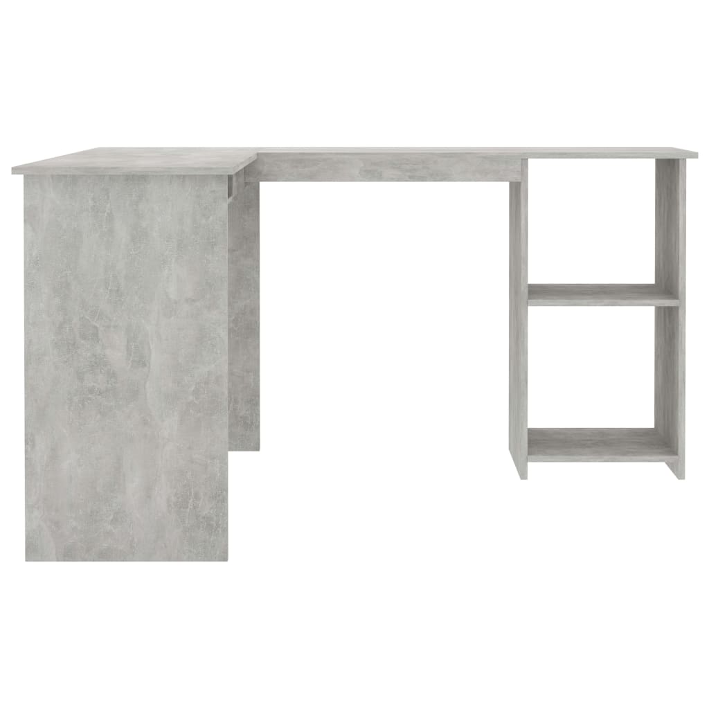 L-Shaped Corner Desk Concrete Grey 120x140x75 cm Chipboard- Desks - HomeShopIreland - Home Shop Ireland - Desks - L-Shaped Corner Desk Concrete Grey 120x140x75 cm Chipboard