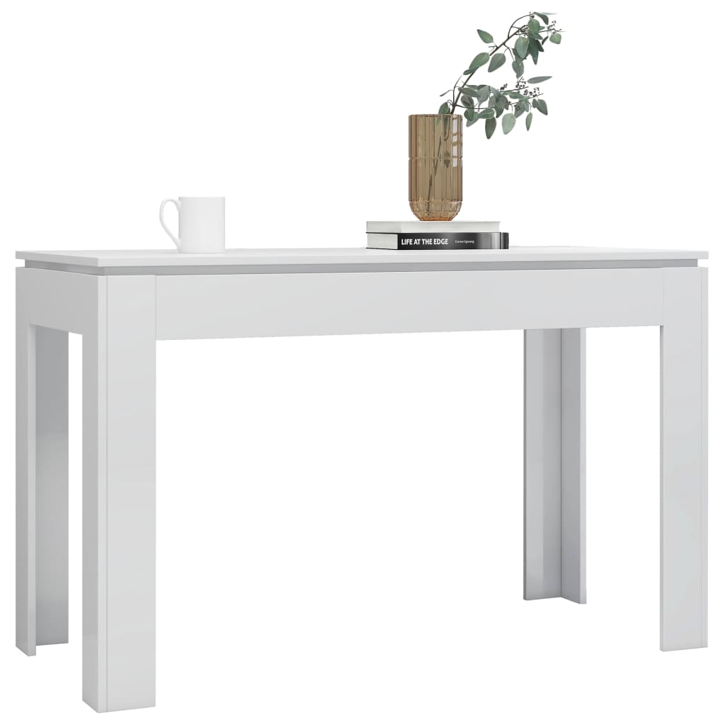 Dining Table High Gloss White 120x60x76 cm Chipboard- Kitchen & Dining Room Tables - HomeShopIreland - Home Shop Ireland - Kitchen & Dining Room Tables - Dining Table High Gloss White 120x60x76 cm Chipboard