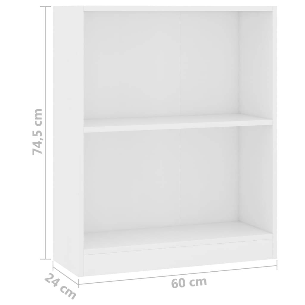 Bookshelf White 60x24x74.5 cm Chipboard- Bookcases & Standing Shelves - HomeShopIreland - Home Shop Ireland - Bookcases & Standing Shelves - Bookshelf White 60x24x74.5 cm Chipboard