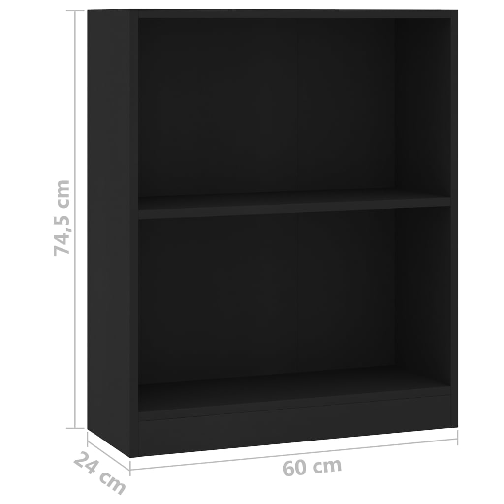 Bookshelf Black 60x24x74.5 cm Chipboard- Bookcases & Standing Shelves - HomeShopIreland - Home Shop Ireland - Bookcases & Standing Shelves - Bookshelf Black 60x24x74.5 cm Chipboard