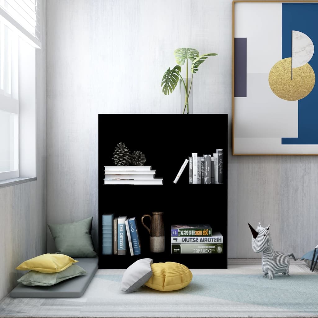 Bookshelf Black 60x24x74.5 cm Chipboard- Bookcases & Standing Shelves - HomeShopIreland - Home Shop Ireland - Bookcases & Standing Shelves - Bookshelf Black 60x24x74.5 cm Chipboard