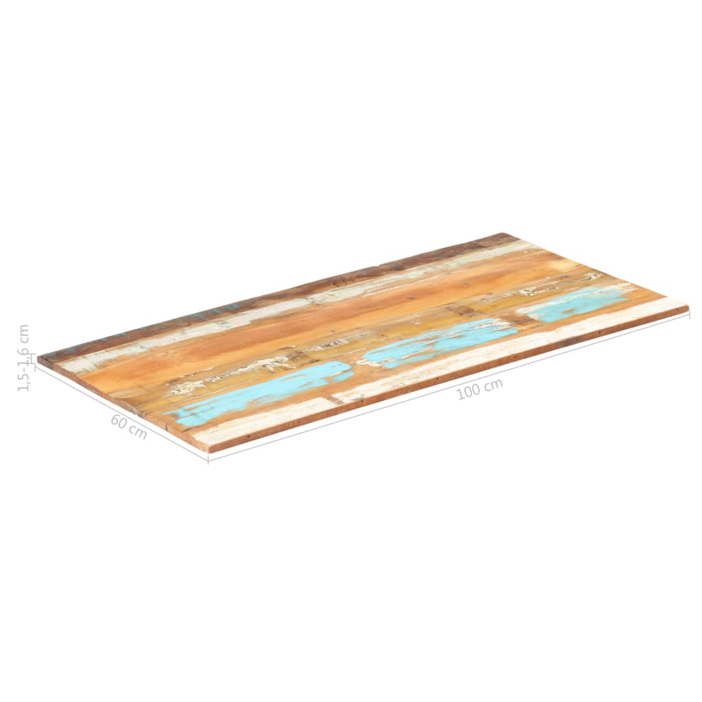 Rectangular Table Top 60x100 cm 15-16 mm Solid Reclaimed Wood- Table Tops - HomeShopIreland - Home Shop Ireland - Table Tops - Rectangular Table Top 60x100 cm 15-16 mm Solid Reclaimed Wood