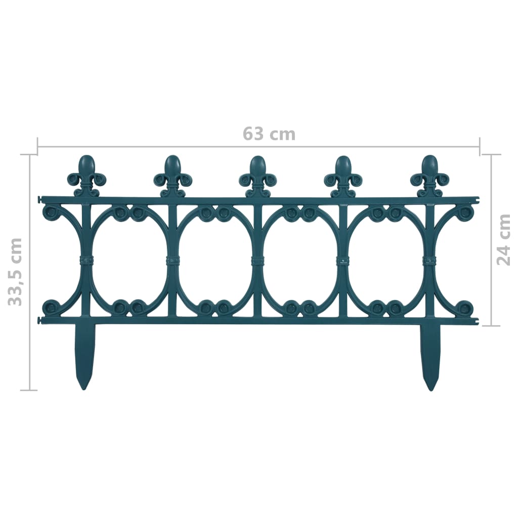 Lawn Edgings 16 pcs Green 10 m PP- Garden Borders & Edging - HomeShopIreland - Home Shop Ireland - Garden Borders & Edging - Lawn Edgings 16 pcs Green 10 m PP