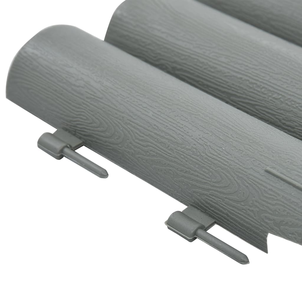 Lawn Edgings 36 pcs Grey 10 m PP- Garden Borders & Edging - HomeShopIreland - Home Shop Ireland - Garden Borders & Edging - Lawn Edgings 36 pcs Grey 10 m PP