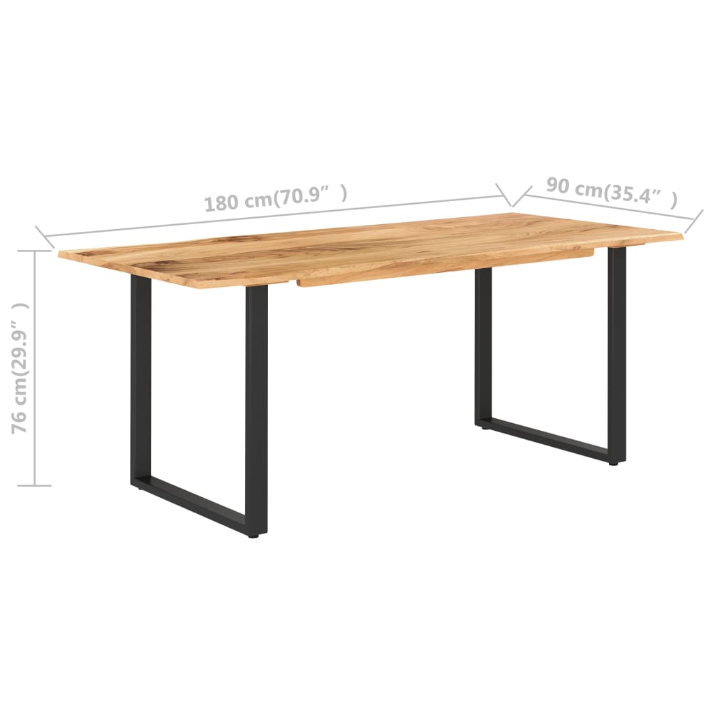 Dining Table 180x90x76 cm Solid Acacia Wood- Kitchen & Dining Room Tables - HomeShopIreland - Home Shop Ireland - Kitchen & Dining Room Tables - Dining Table 180x90x76 cm Solid Acacia Wood