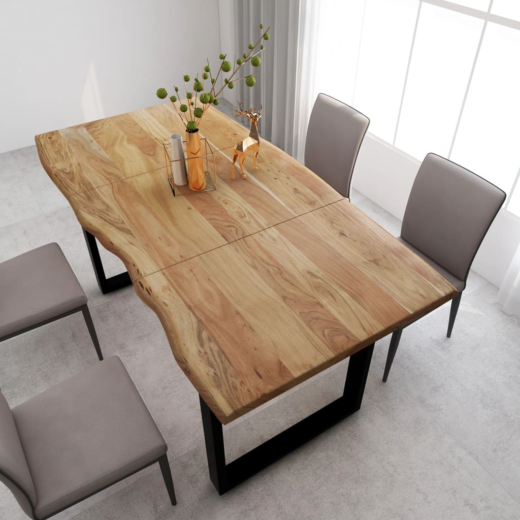 Dining Table 180x90x76 cm Solid Acacia Wood- Kitchen & Dining Room Tables - HomeShopIreland - Home Shop Ireland - Kitchen & Dining Room Tables - Dining Table 180x90x76 cm Solid Acacia Wood