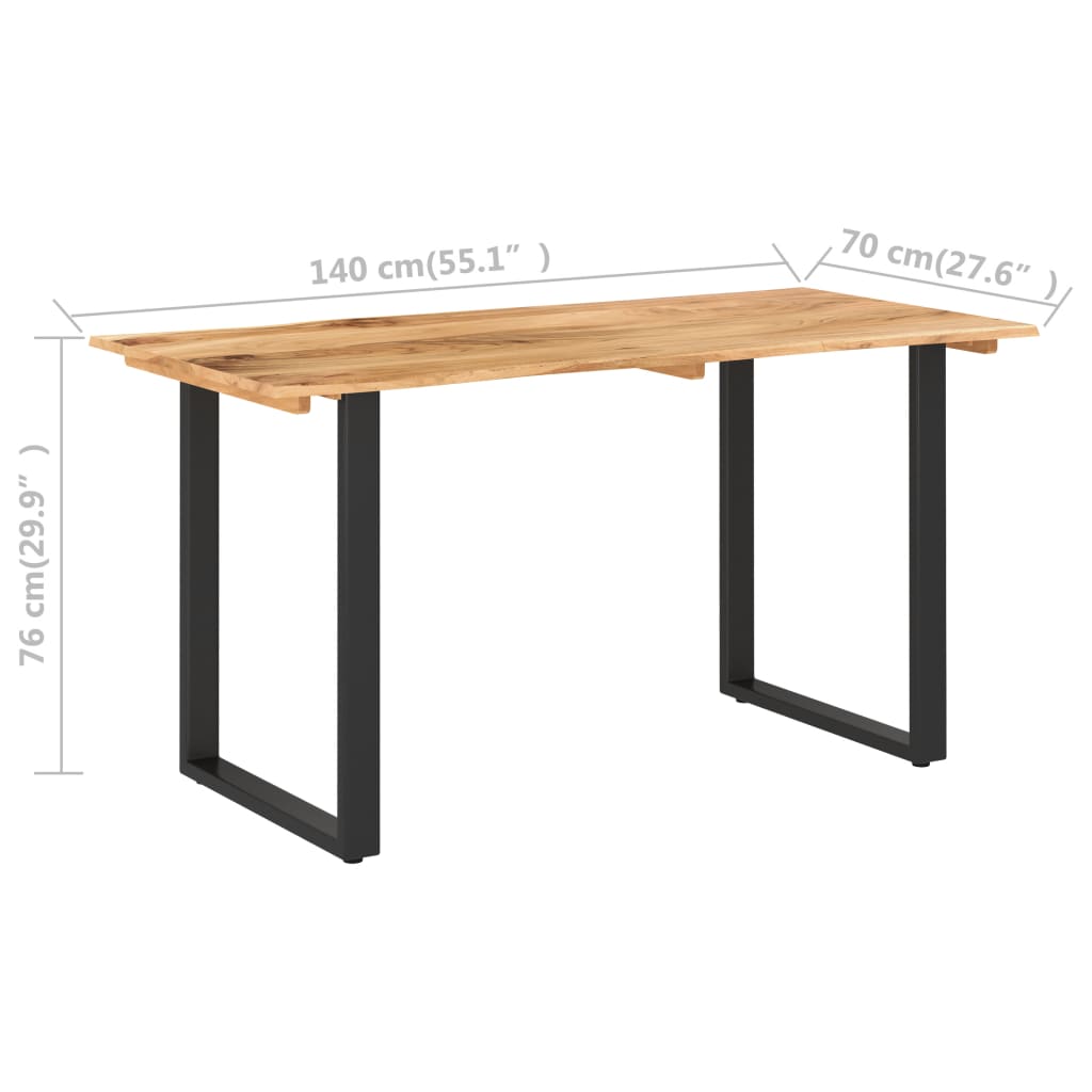 Dining Table 140x70x76 cm Solid Acacia Wood- Kitchen & Dining Room Tables - HomeShopIreland - Home Shop Ireland - Kitchen & Dining Room Tables - Dining Table 140x70x76 cm Solid Acacia Wood