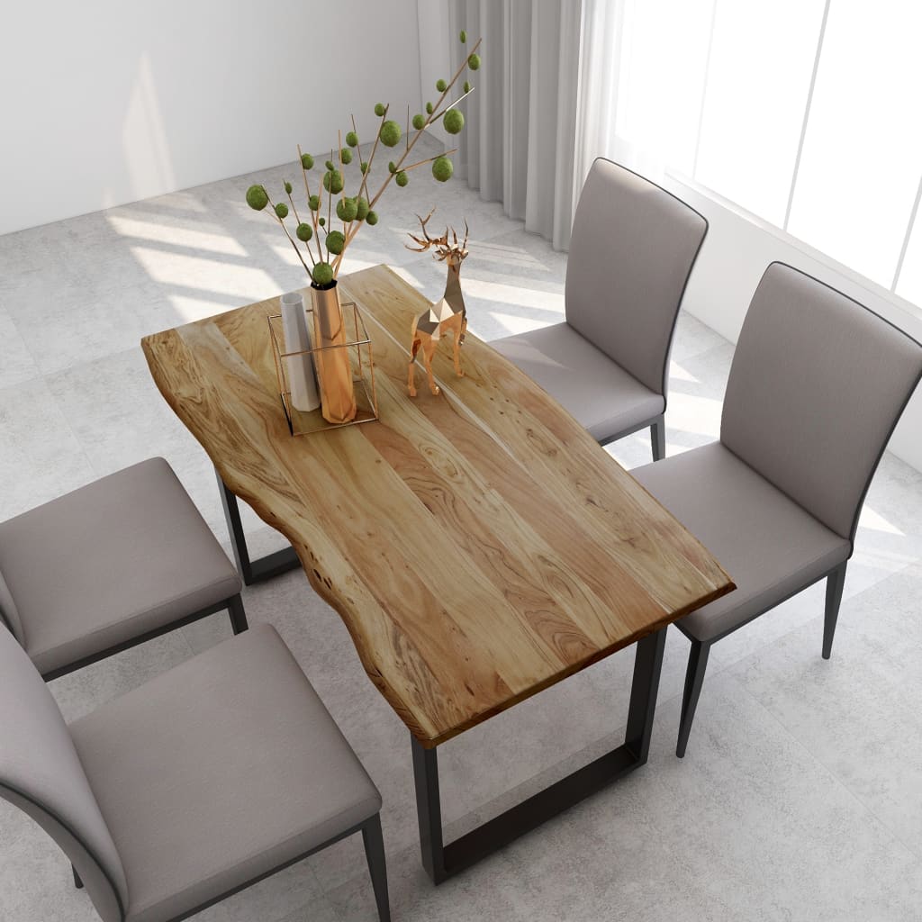 Dining Table 140x70x76 cm Solid Acacia Wood- Kitchen & Dining Room Tables - HomeShopIreland - Home Shop Ireland - Kitchen & Dining Room Tables - Dining Table 140x70x76 cm Solid Acacia Wood