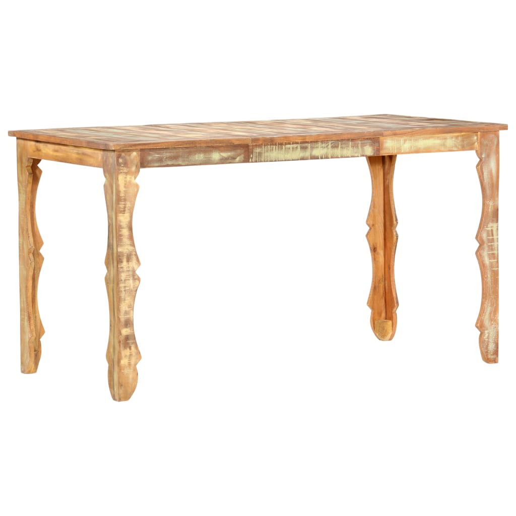 Dining Table 140x70x76 cm Solid Reclaimed Wood- Kitchen & Dining Room Tables - HomeShopIreland - Home Shop Ireland - Kitchen & Dining Room Tables - Dining Table 140x70x76 cm Solid Reclaimed Wood