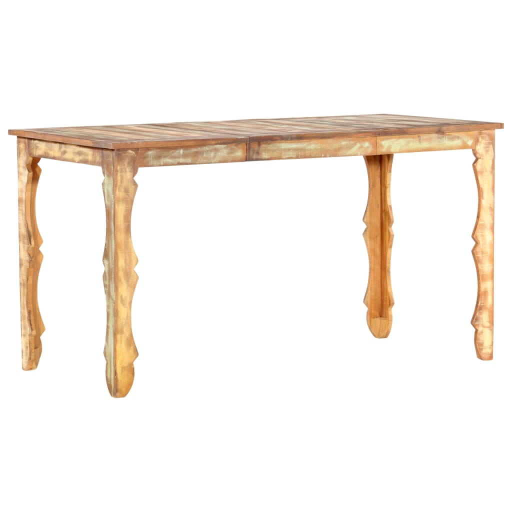 Dining Table 140x70x76 cm Solid Reclaimed Wood- Kitchen & Dining Room Tables - HomeShopIreland - Home Shop Ireland - Kitchen & Dining Room Tables - Dining Table 140x70x76 cm Solid Reclaimed Wood