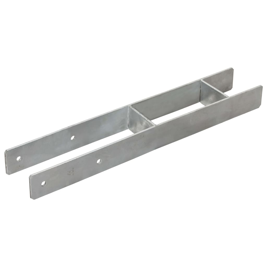 Fence Anchors 6 pcs Silver 9x6x60 cm Galvanised Steel- Ground Spikes - HomeShopIreland - Home Shop Ireland - Ground Spikes - Fence Anchors 6 pcs Silver 9x6x60 cm Galvanised Steel