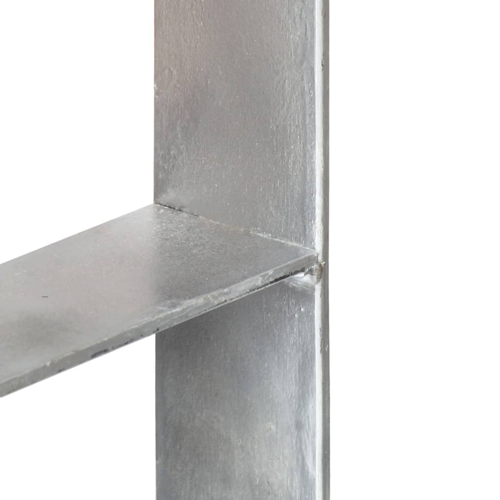 Fence Anchors 6 pcs Silver 9x6x60 cm Galvanised Steel- Ground Spikes - HomeShopIreland - Home Shop Ireland - Ground Spikes - Fence Anchors 6 pcs Silver 9x6x60 cm Galvanised Steel