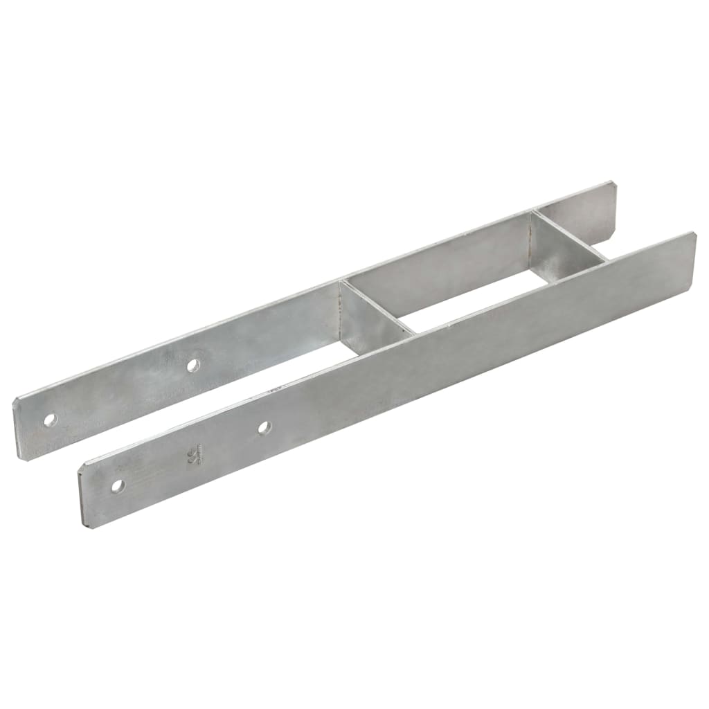 Fence Anchors 6 pcs Silver 10x6x60 cm Galvanised Steel- Ground Spikes - HomeShopIreland - Home Shop Ireland - Ground Spikes - Fence Anchors 6 pcs Silver 10x6x60 cm Galvanised Steel