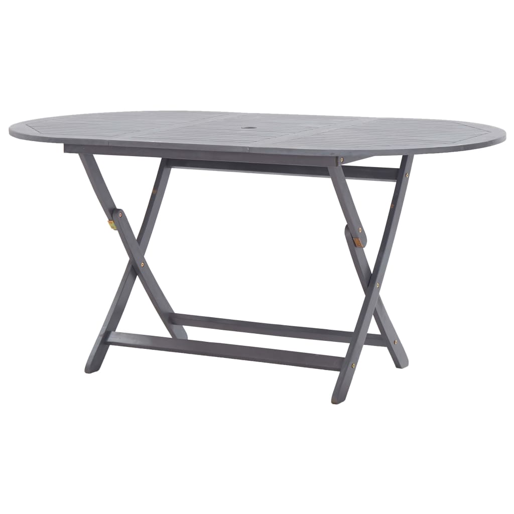 7 Piece Garden Dining Set Solid Acacia Wood Grey- Outdoor Furniture Sets - HomeShopIreland - Home Shop Ireland - Outdoor Furniture Sets - 7 Piece Garden Dining Set Solid Acacia Wood Grey