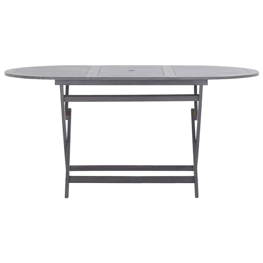 7 Piece Garden Dining Set Solid Acacia Wood Grey- Outdoor Furniture Sets - HomeShopIreland - Home Shop Ireland - Outdoor Furniture Sets - 7 Piece Garden Dining Set Solid Acacia Wood Grey