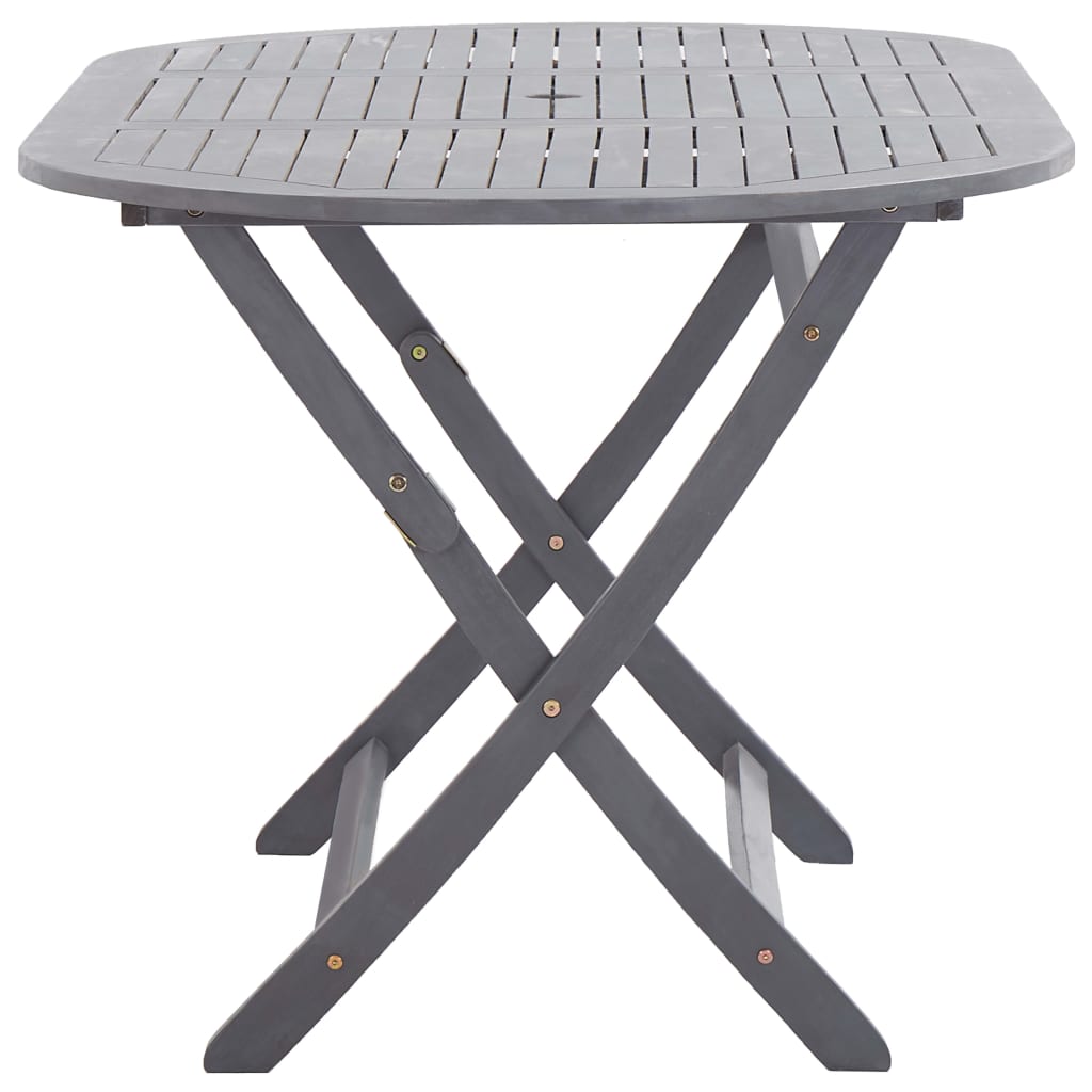7 Piece Garden Dining Set Solid Acacia Wood Grey- Outdoor Furniture Sets - HomeShopIreland - Home Shop Ireland - Outdoor Furniture Sets - 7 Piece Garden Dining Set Solid Acacia Wood Grey