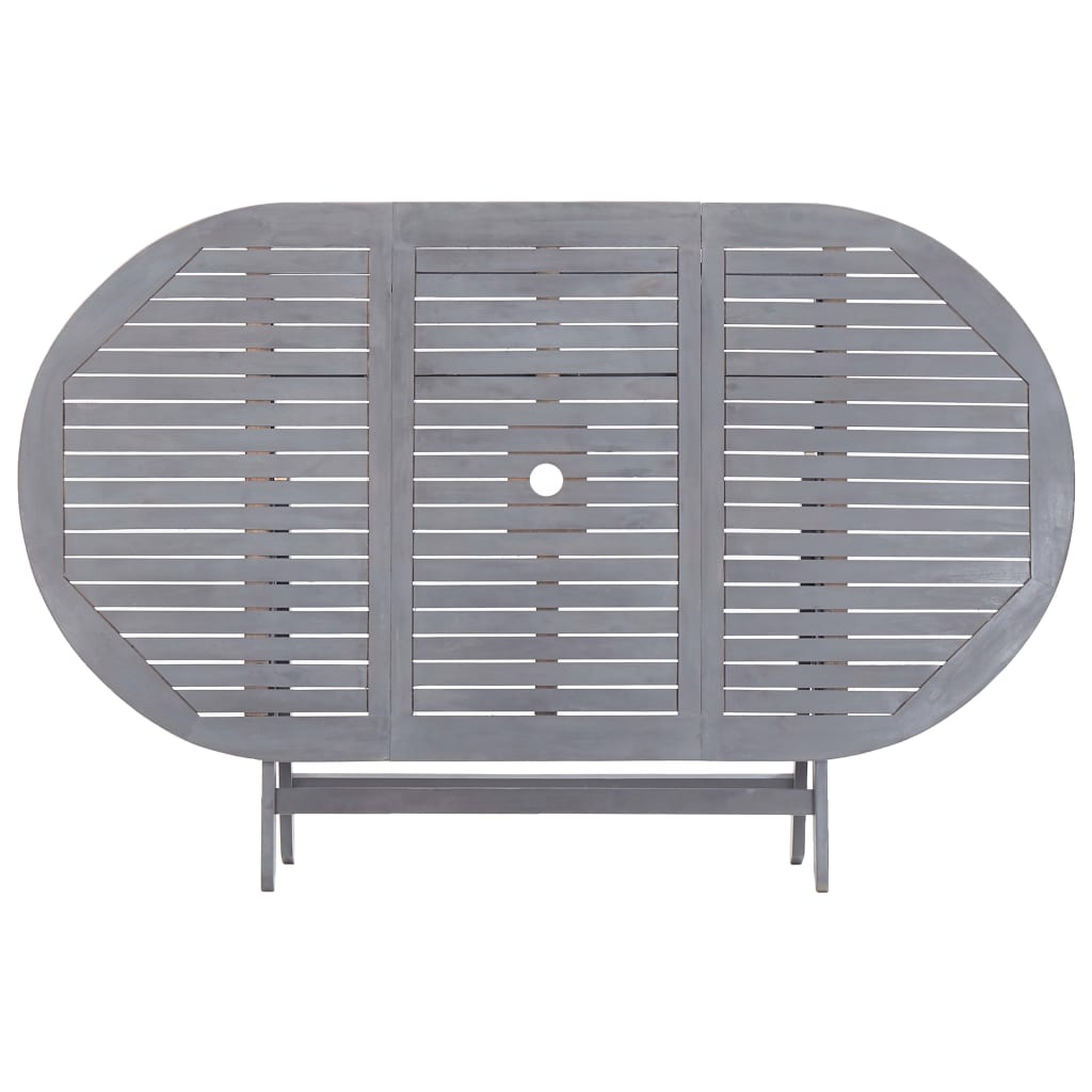 7 Piece Garden Dining Set Solid Acacia Wood Grey- Outdoor Furniture Sets - HomeShopIreland - Home Shop Ireland - Outdoor Furniture Sets - 7 Piece Garden Dining Set Solid Acacia Wood Grey