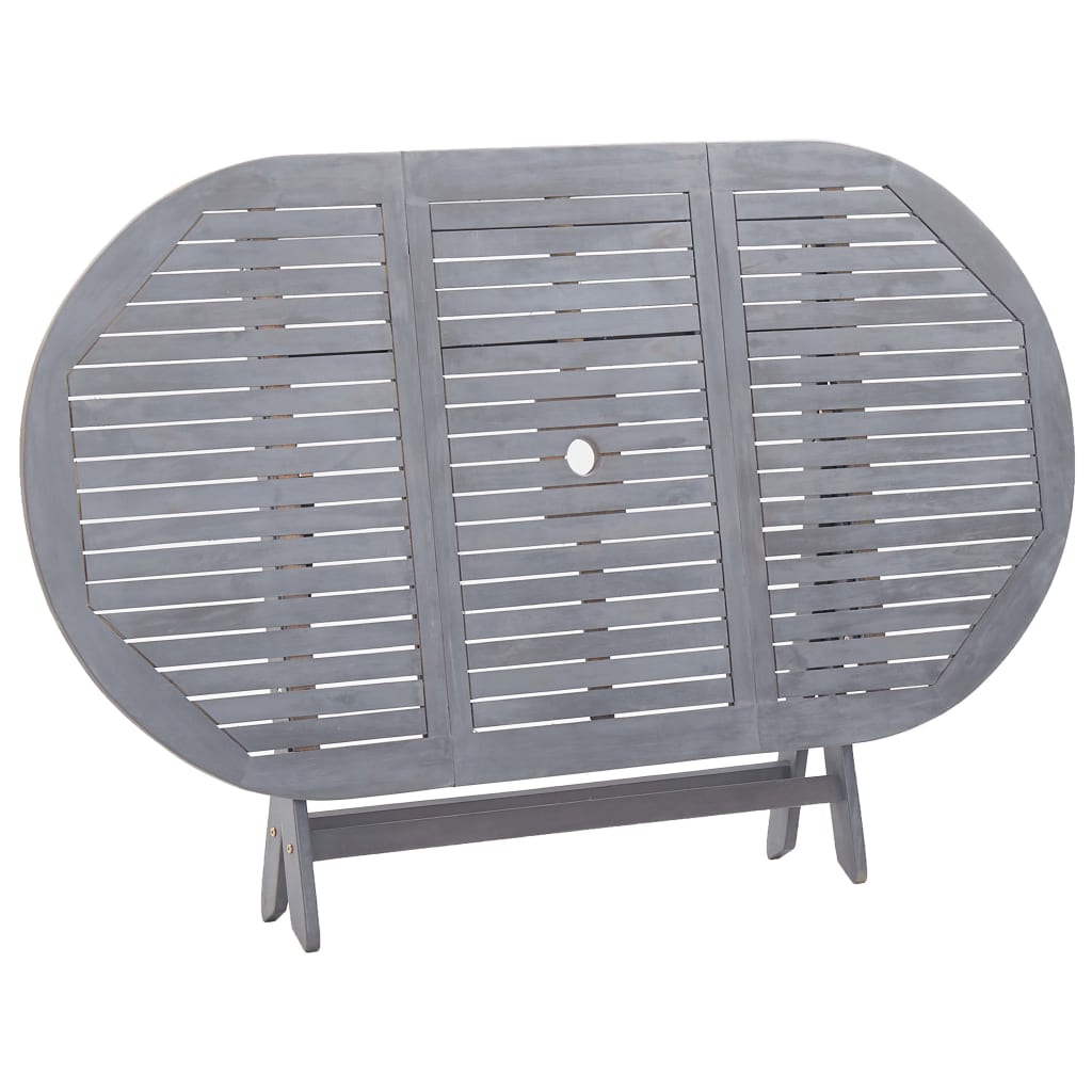 7 Piece Garden Dining Set Solid Acacia Wood Grey- Outdoor Furniture Sets - HomeShopIreland - Home Shop Ireland - Outdoor Furniture Sets - 7 Piece Garden Dining Set Solid Acacia Wood Grey