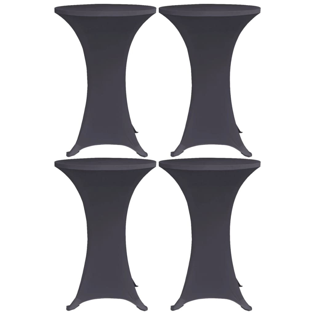 Stretch Table Cover 4 pcs 80 cm Anthracite- Slipcovers - HomeShopIreland - Home Shop Ireland - Slipcovers - Stretch Table Cover 4 pcs 80 cm Anthracite