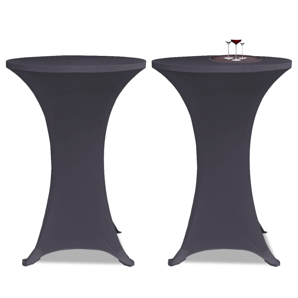 Stretch Table Cover 4 pcs 80 cm Anthracite- Slipcovers - HomeShopIreland - Home Shop Ireland - Slipcovers - Stretch Table Cover 4 pcs 80 cm Anthracite