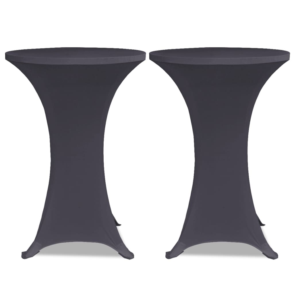 Stretch Table Cover 4 pcs 80 cm Anthracite- Slipcovers - HomeShopIreland - Home Shop Ireland - Slipcovers - Stretch Table Cover 4 pcs 80 cm Anthracite