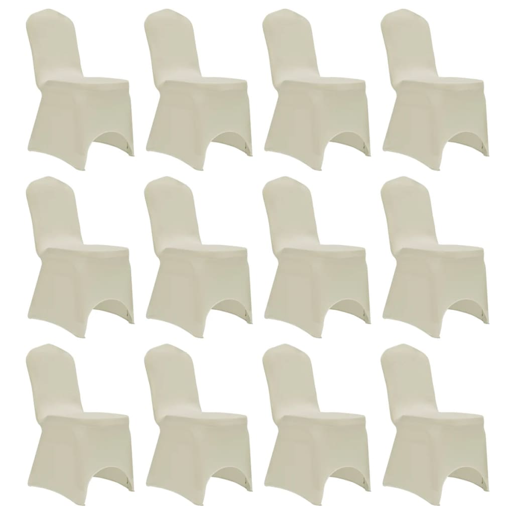 Chair Cover Stretch Cream 12 pcs- Slipcovers - HomeShopIreland - Home Shop Ireland - Slipcovers - Chair Cover Stretch Cream 12 pcs